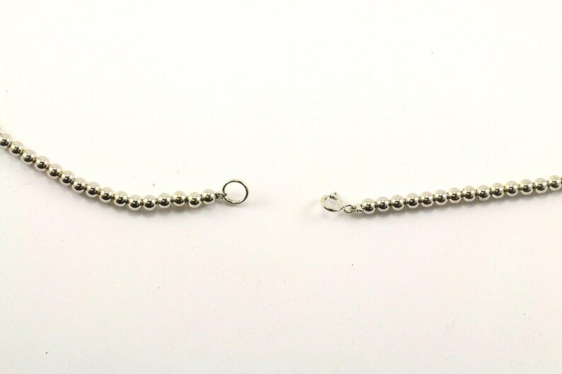 123765805654 Vintage Beads Necklace 925 Sterling Nc 973