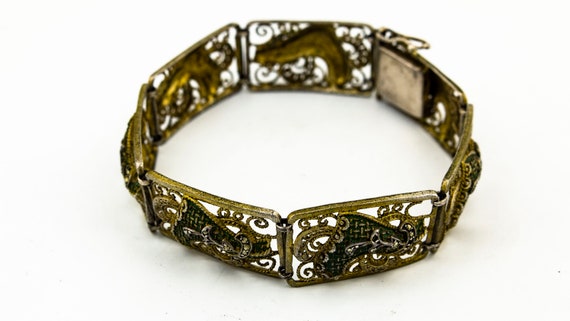 Cutout Floral Engraved Rectangle Links with Tiny … - image 6
