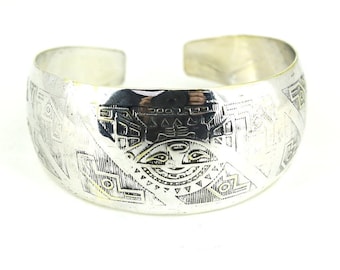 ヴィンテージ メキシコ プレーン シンプル スクロール カフ