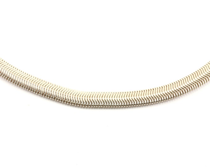 Vintage 18 Inch Brazilian Snake Style Chain Necklace 925 Sterling Silver NC 221-E
