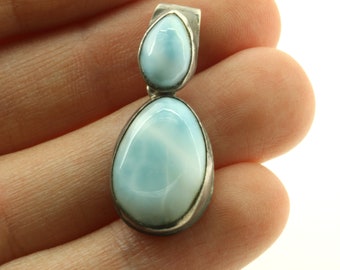 Vintage Larimar 925 Sterling Silver Pendant PD 0001