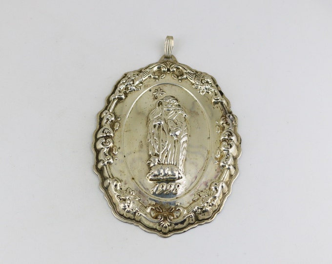 Vintage 1998 Reed and Barton Francis I Nativity Christmas Tree Ornament 925 Sterling Silver OT 4B