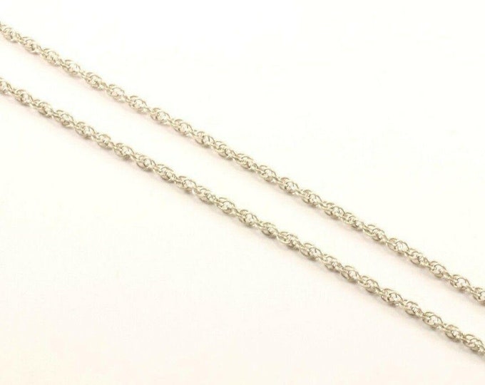 Vintage 18 Inch Twisted Rope Design Chain Necklace Sterling Silver Nc 1599