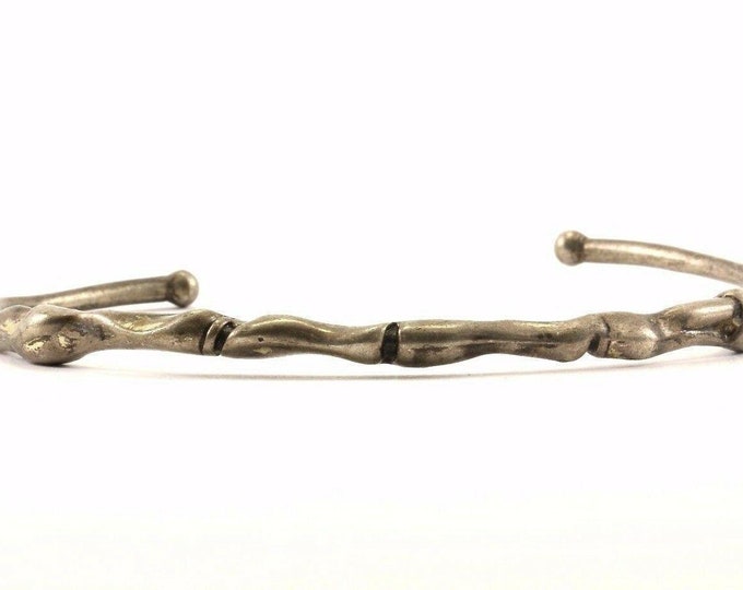 Vintage Bamboo Design Bracelet Sterling 925 Br 2460(123759780637)