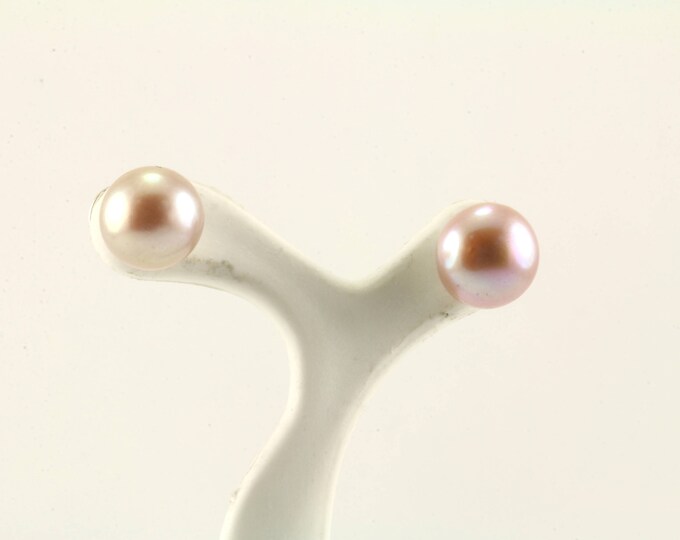 Vintage Pearl Imitation Stud Earrings 925 Sterling ER 207