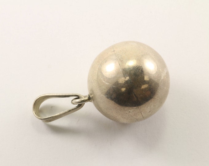 Vintage Mexico Sphere Pendant 925 Sterling Silver PD 2370