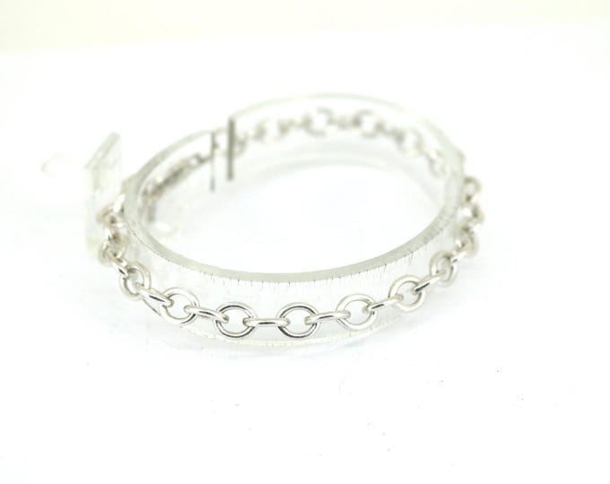 Vintage Classic Rolo Chain Link Bracelet 925 Sterling Silver BR 224