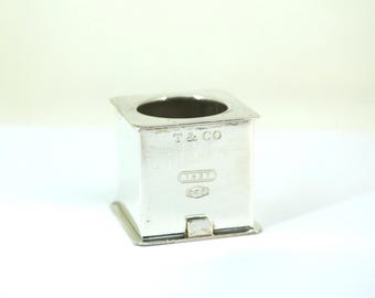 Vintage Authentic Tiffany & Co 1837 Billiard Pool Chalk Holder Sterling Silver OT  264