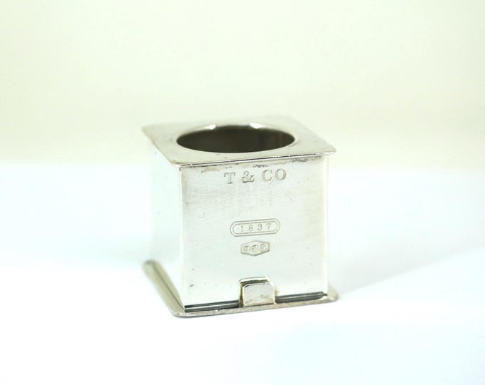 Vintage Authentic Tiffany & Co 1837 Billiard Pool Chalk Holder Sterling Silver OT  264