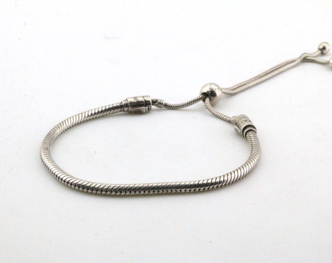 Vintage Pandora Plain Bracelet Sterling Silver BR 2239