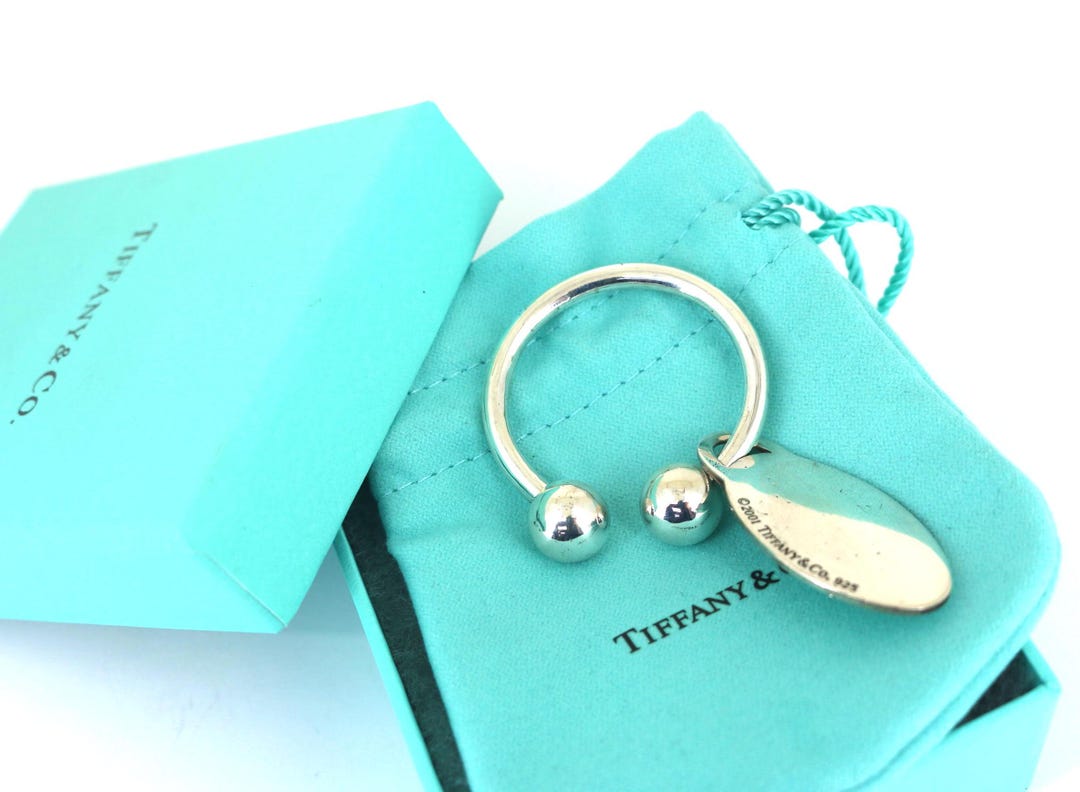 Authentic Tiffany & Co. 2001 Key Ring Sterling Silver 925 OT 284