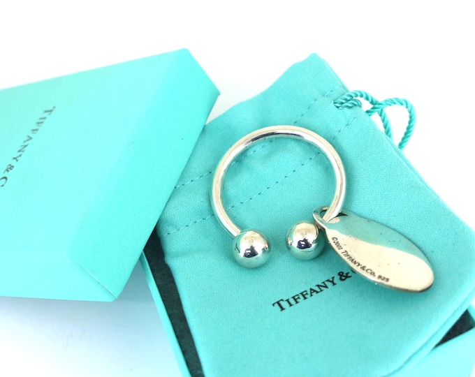 Authentic Tiffany & Co. 2001 Key Ring Sterling Silver 925 OT 284