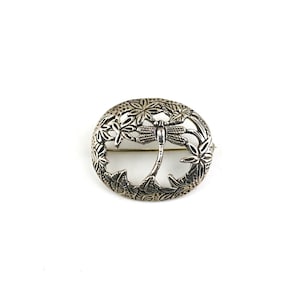 Vintage Floral Dragonfly Detailed Gorgeous Brooch Sterling Silver 925 BB 2274