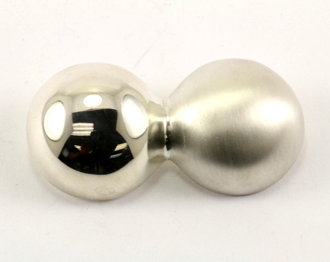 Vintage Two Bead Design Pin/Brooch 925 Sterling BB 481-E