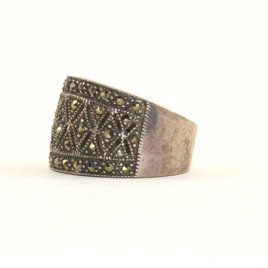 Kiva Store | Sterling Silver and Marcasite Band Ring from Thailand - Still  Enamored