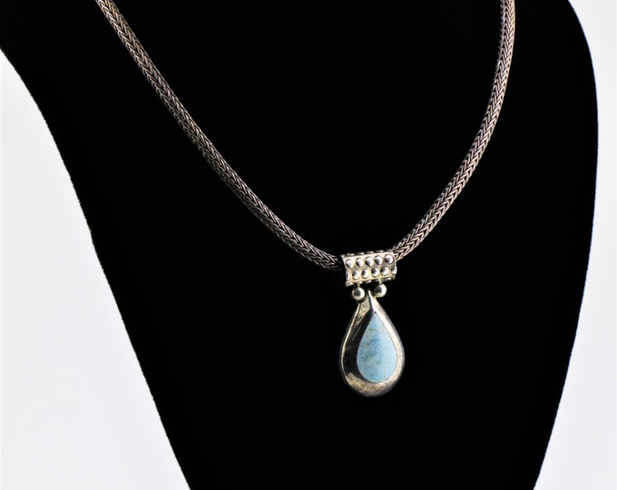 Vintage 24 Inch Wheat Chain Drop Pendant Beautiful Necklace 925 Sterling Silver Nc 577