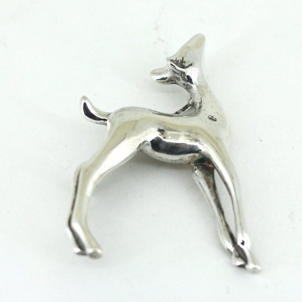 Vintage Deer Signed Bab (B.A. BALLOU & CO) Animal Design Pin/Brooch 925 Sterling BB 195