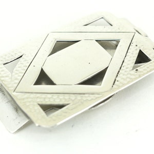 Vintage Charles Ponzi&#39;s Warehouse Artifact Money Clip Holder 925 Sterling Silver OT 66