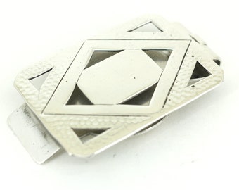 Vintage Charles Ponzi's Warehouse Artifact Money Clip Holder 925 Sterling Silver OT 66