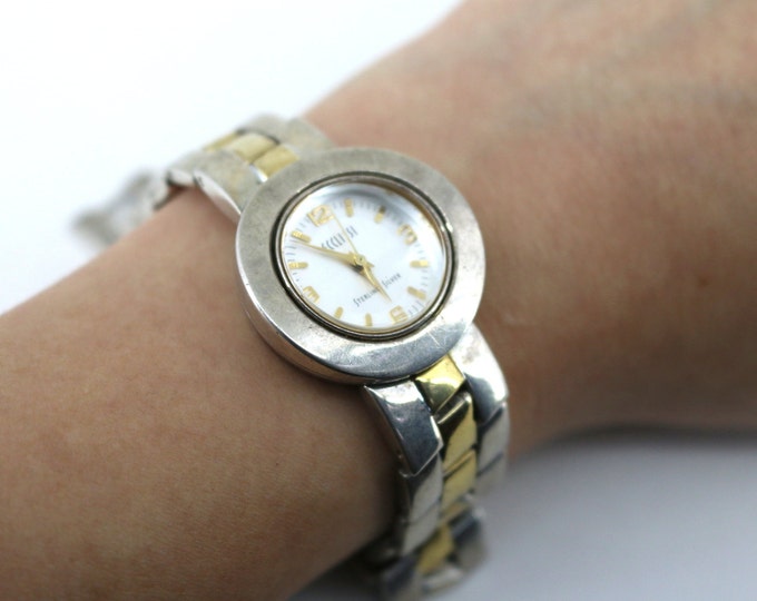 Ecclissi Japan Quartz Two Tone Reversible Women Watch | Sterling 925 Silver Watch | OT 173