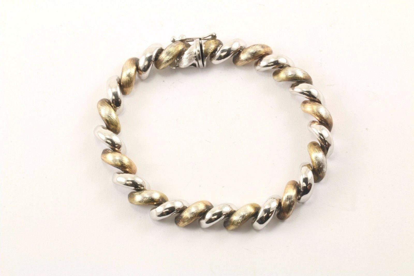 Vintage Two Tone San Marco Chain Bracelet Br 2314 Etsy