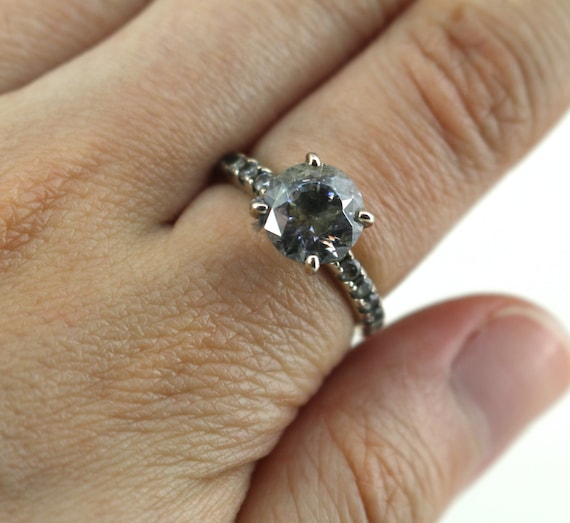 Vintage Size 6 Crystal CZ Engagement Ring 925 Ste… - image 1