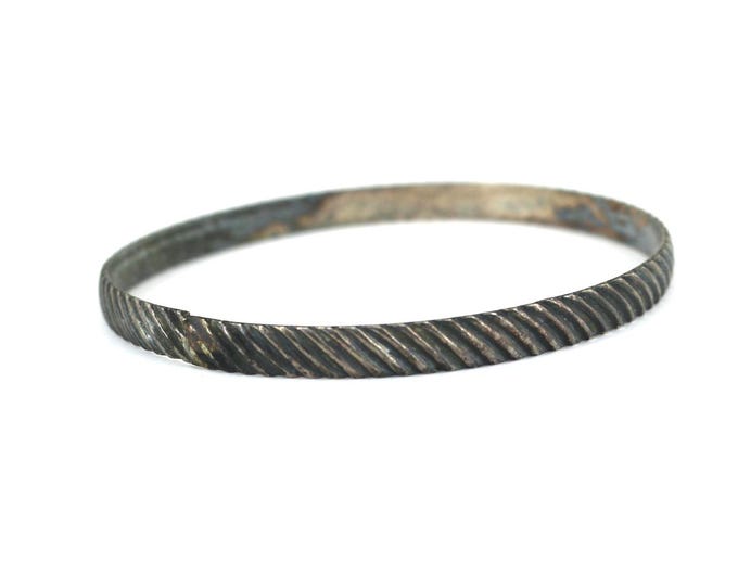 Vintage Twisted Design Bangle Bracelet 925 Sterling BR 2805