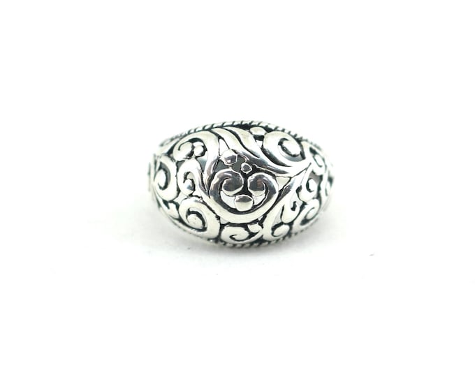 Vintage Size 9 Scroll Ring 925 Sterling Silver RG 3721