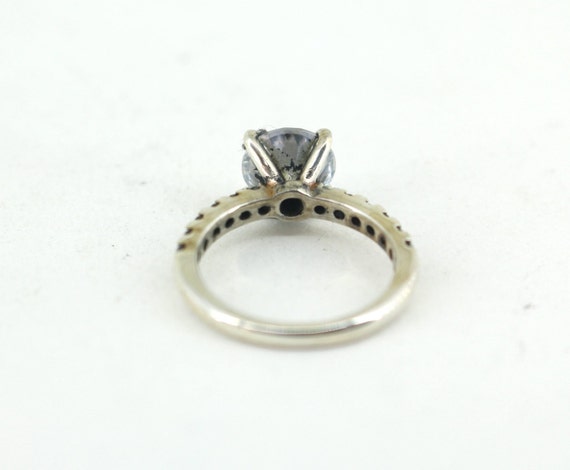 Vintage Size 6 Crystal CZ Engagement Ring 925 Ste… - image 4