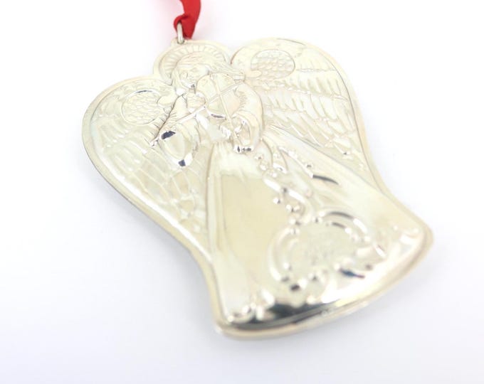 Vintage 1994 Towle Angel in Wreath Ornament 925 Sterling Silver PD 2929