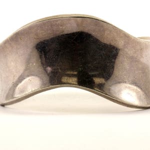 Vintage Mexico Taxco Plain Design Bangle Bracelet Sterling Silver BR 2996
