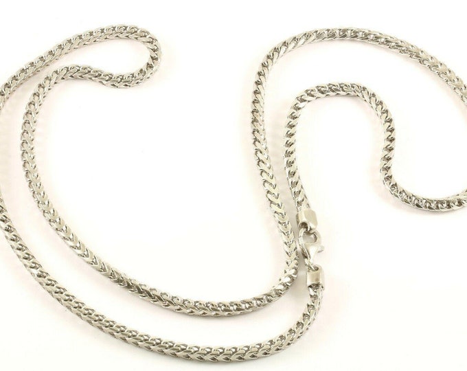 Vintage 30 Inch Italy Men Heavy Long Foxtail Chain Design Necklace 925 Sterling Nc 1566(123765813455)