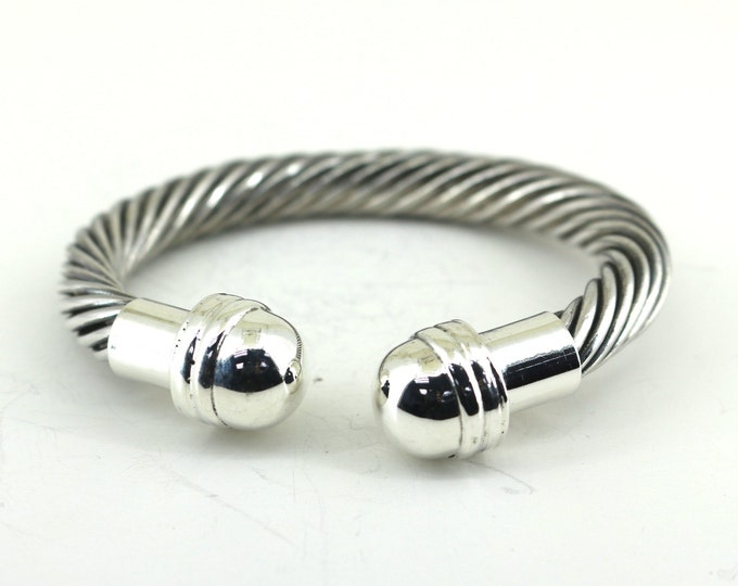 Vintage Tiny Wrist Twisted Cuff Bracelet 925 Sterling Br 359