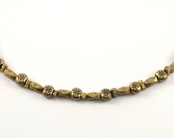 Vintage 17 Inch Beads Beaded Scroll Design Toggle Necklace 925 Sterling Silver NC 586