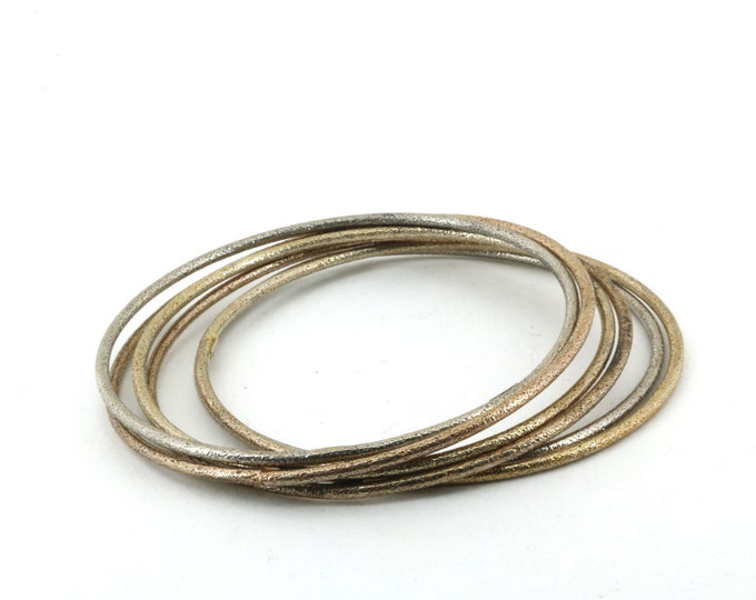 Vintage Stackable Bangle Bracelets 925 Sterling BR 1186