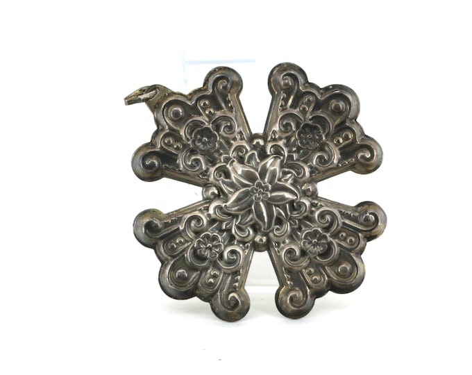 Vintage Snowflake 1974 Christmas Tree Ornament Reed & Barton 925 Sterling Silver OT 371