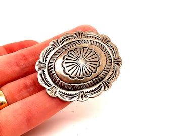 Vintage Brooch | Navajo Design Brooch | Floor Design Brooch | Cut Design Brooch | Silver 925 Sterling | BB 55N