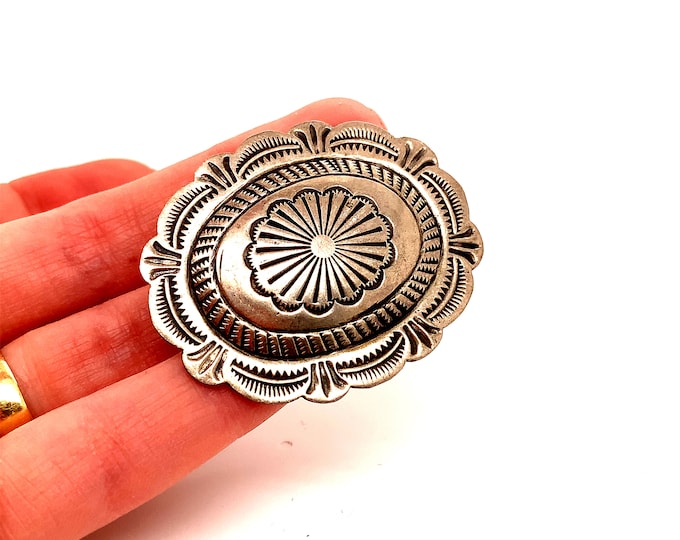 Vintage Brooch | Navajo Design Brooch | Floor Design Brooch | Cut Design Brooch | Silver 925 Sterling | BB 55N