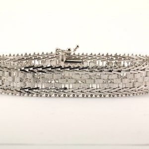 Pulsera de eslabones de diseño de espiga flexible vintage 925 Sterling BR 15-E