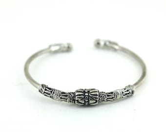 Vintage Indonesian Cuff Bracelet Sterling Silver BR 291