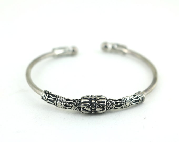 Vintage Indonesian Cuff Bracelet Sterling Silver BR 291
