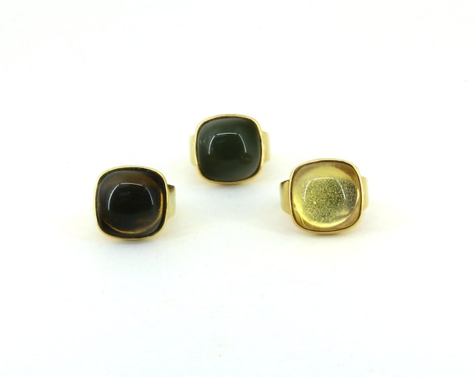 Vintage Gold Plated Ring 925 Sterling Silver Rg 3643