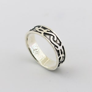 Vintage Size 13 Lizard Reptile Large Man Simple Plain Design Ring 925 Sterling Silver  RG 3192Q