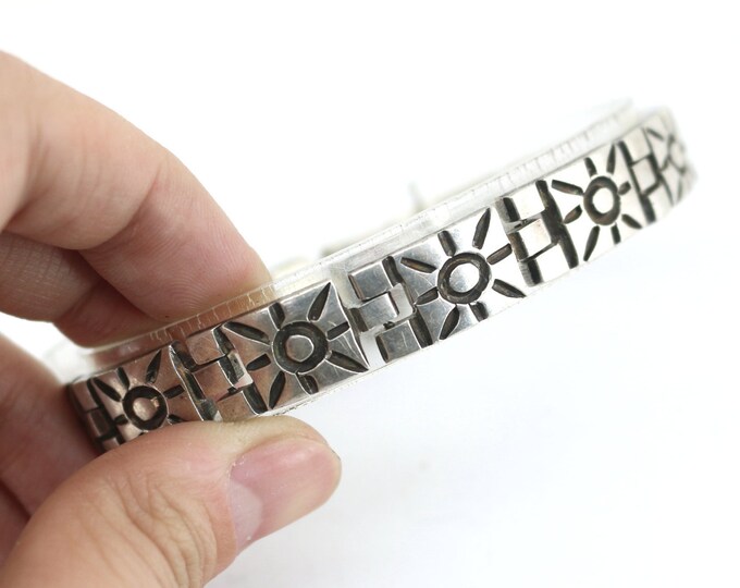 Vintage Mexico TD-113 Chain Design Bracelet 925 Sterling Silver  BR 3846