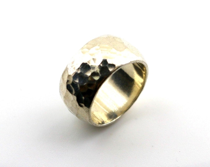 Vintage Size 7.25 Authentic Silpada Retired Hammered Thailand Design Band Ring 925 Sterling Silver Rg 4430M