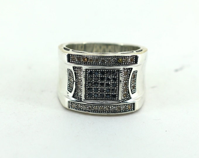 Vintage Size 10 CZ Ring 925 Sterling Silver Rg 3034