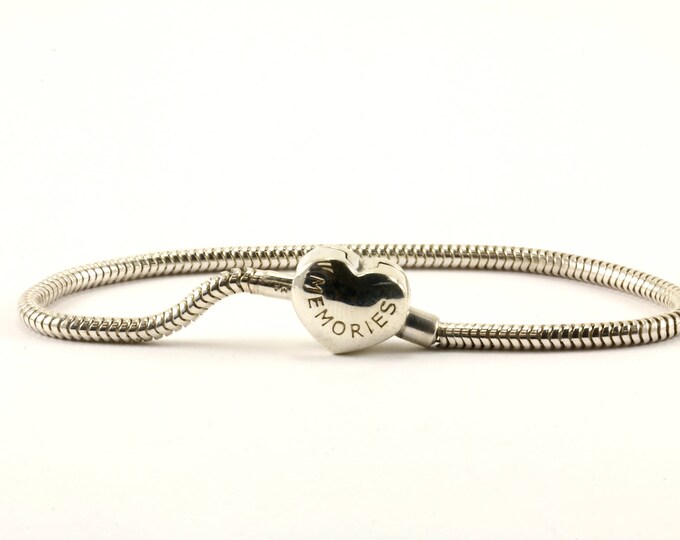 Vintage Memories Beads Snake Design Charm Bracelet 925 Sterling BR 1207