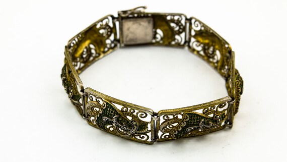 Cutout Floral Engraved Rectangle Links with Tiny … - image 3