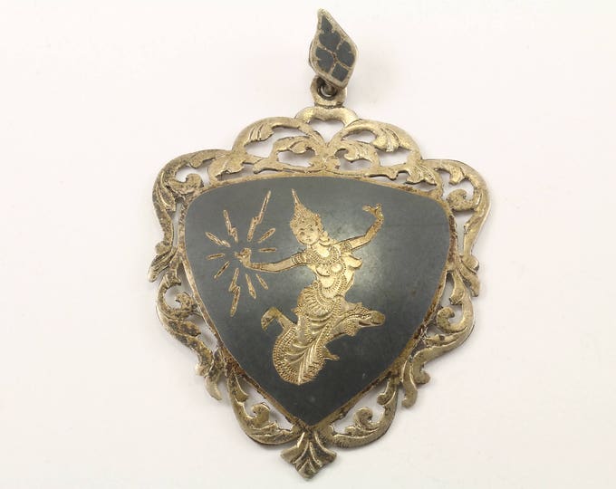 Vintage Siam Pendant 925 Sterling Silver PD 2345