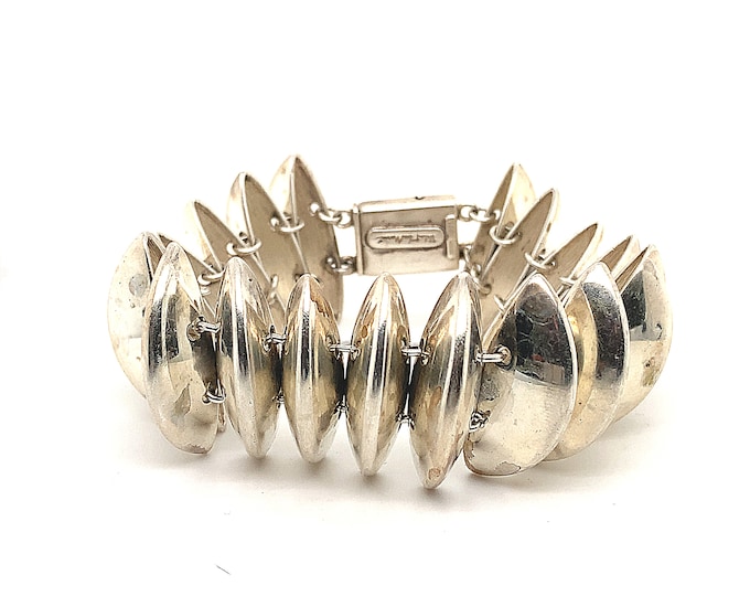 Vintage Wide Bracelet | Robert Lee Morris | Italy | Link Bracelet | Beautiful Design |  925 Sterling BR 333A